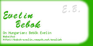 evelin bebok business card